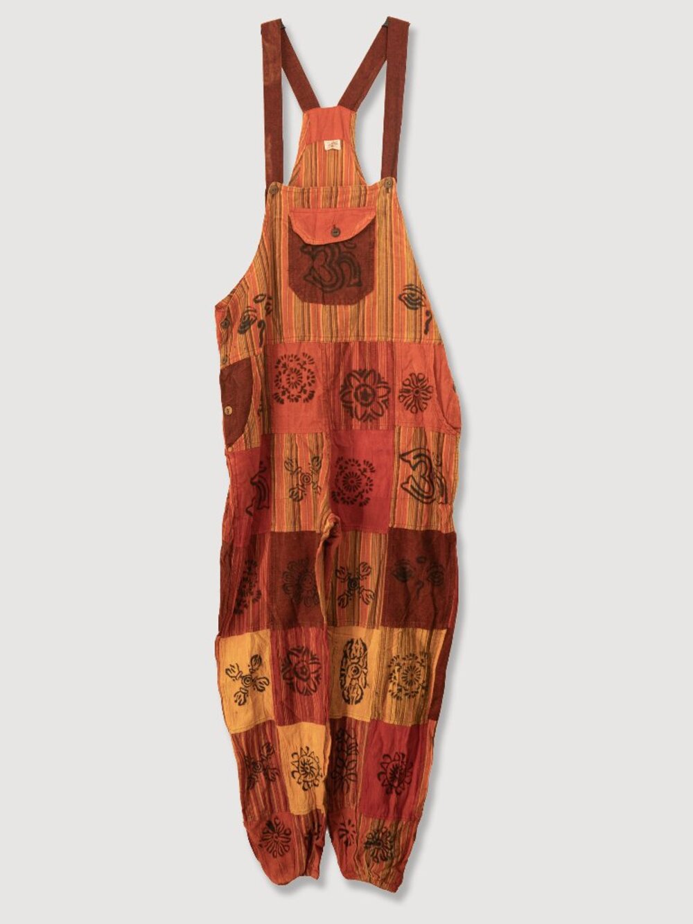 Zitazone Patchwork Overalls Nepal 100% Cotton HIppie Bohemian Adjustable Romper